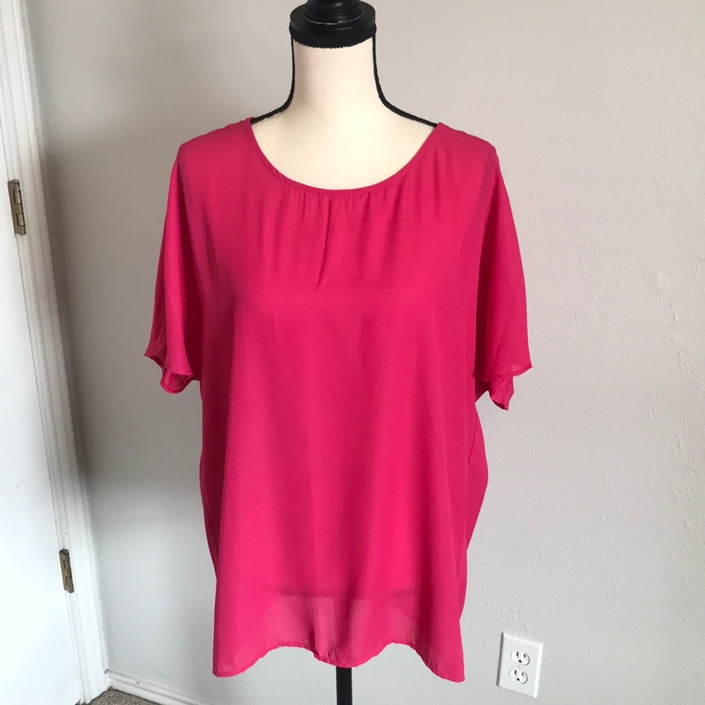 LET THEM EAT CAKE pink top, size L